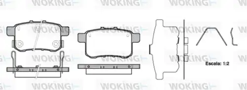 накладки WOKING P12323.12