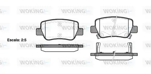 накладки WOKING P15033.02