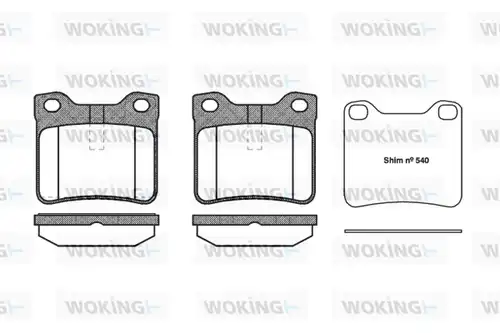 накладки WOKING P2213.10