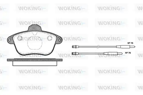 накладки WOKING P5013.04