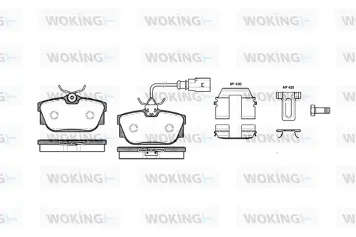 накладки WOKING P6673.12