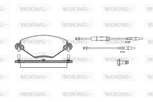 накладки WOKING P9283.04