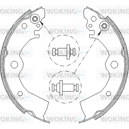 спирачна челюст WOKING Z4393.00