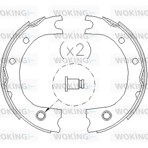 Cпирачна челюст, ръчна спирачка WOKING Z4725.00