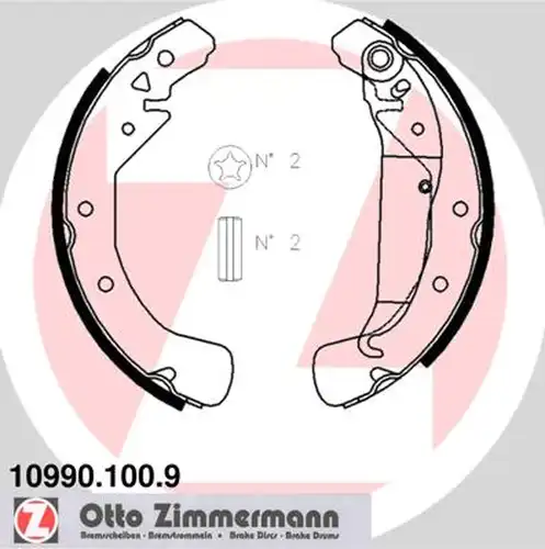 комплект спирачна челюст ZIMMERMANN 10990.100.9