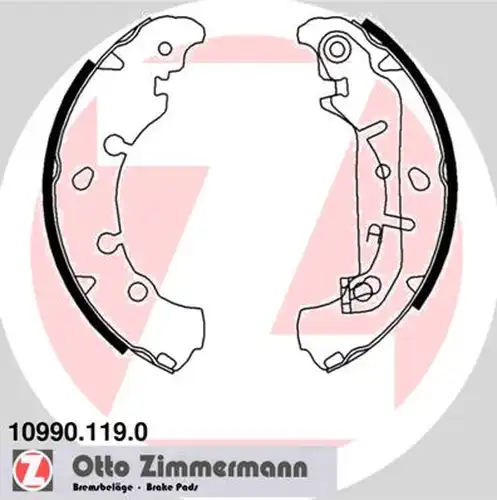 комплект спирачна челюст ZIMMERMANN 10990.119.0