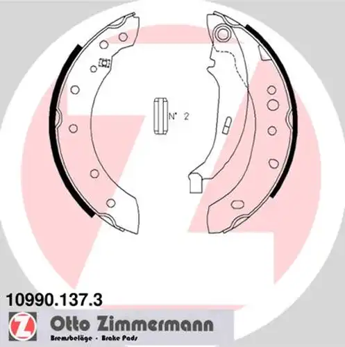 комплект спирачна челюст, ръчна спирачка ZIMMERMANN 10990.137.3