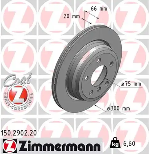 спирачен диск ZIMMERMANN 150.2902.20