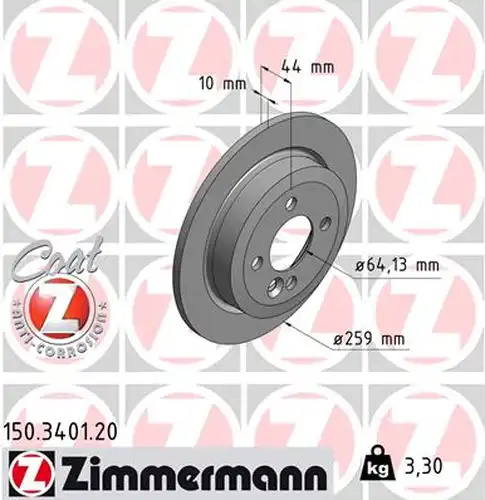 спирачен диск ZIMMERMANN 150.3401.20