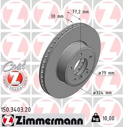 спирачен диск ZIMMERMANN 150.3403.20