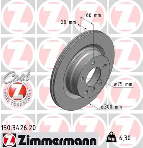 спирачен диск ZIMMERMANN 150.3426.20