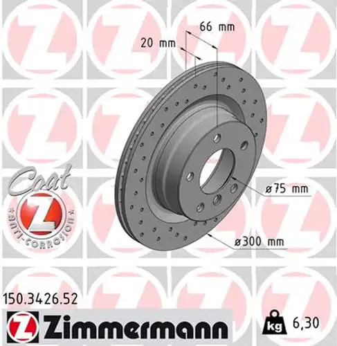 спирачен диск ZIMMERMANN 150.3426.52