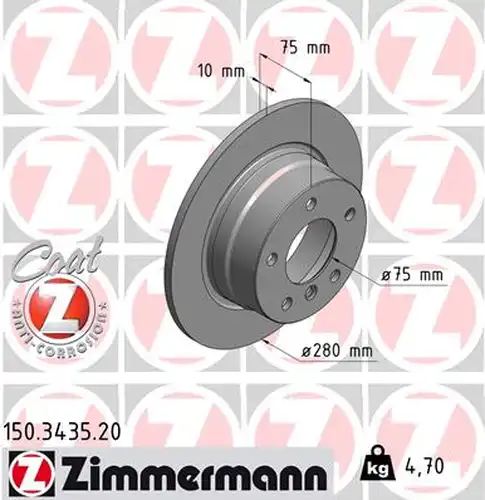 спирачен диск ZIMMERMANN 150.3435.20