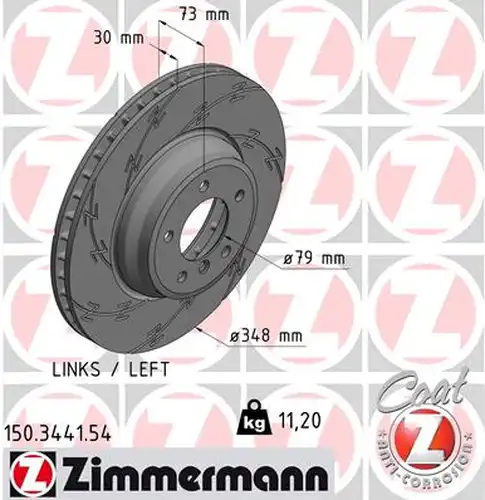 спирачен диск ZIMMERMANN 150.3441.54