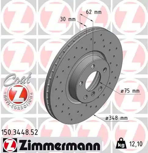 спирачен диск ZIMMERMANN 150.3448.52