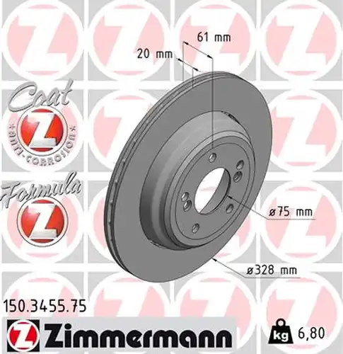 спирачен диск ZIMMERMANN 150.3455.75