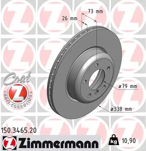 спирачен диск ZIMMERMANN 150.3465.20