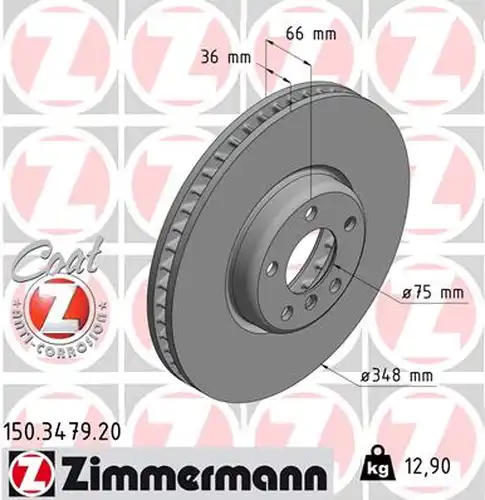 спирачен диск ZIMMERMANN 150.3479.20