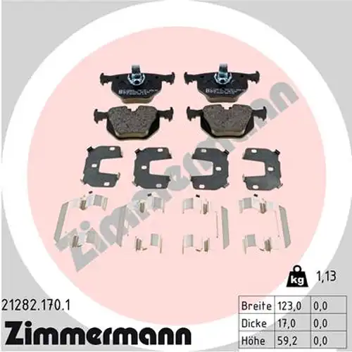 накладки ZIMMERMANN 21282.170.1