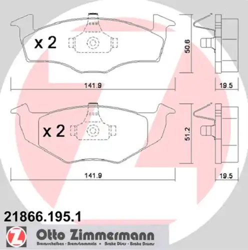 накладки ZIMMERMANN 21866.195.1