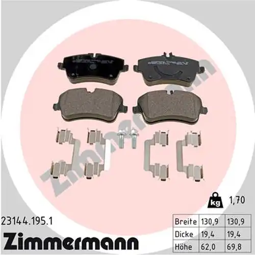 накладки ZIMMERMANN 23144.195.1