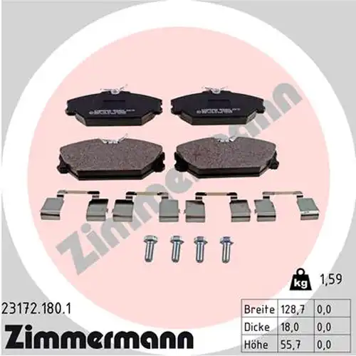 накладки ZIMMERMANN 23172.180.1