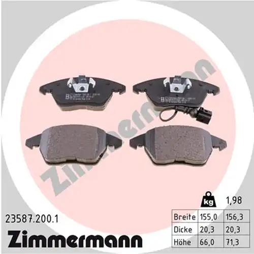 накладки ZIMMERMANN 23587.200.1