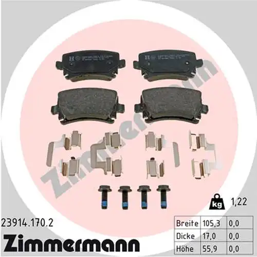 накладки ZIMMERMANN 23914.170.2