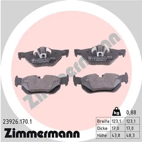 накладки ZIMMERMANN 23926.170.1