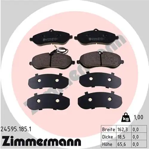 накладки ZIMMERMANN 24595.185.1