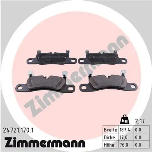 накладки ZIMMERMANN 24721.170.1