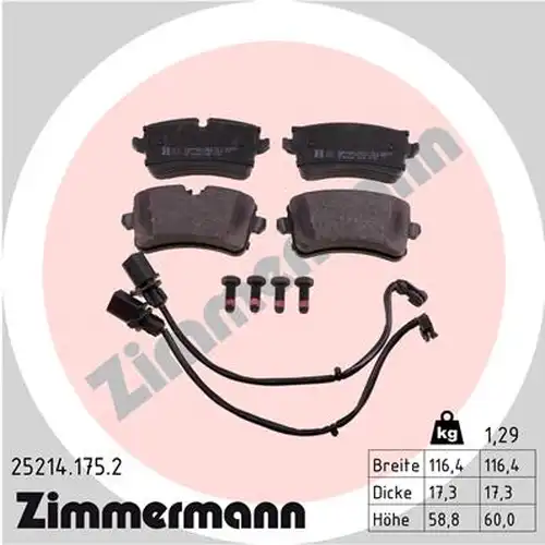 накладки ZIMMERMANN 25214.175.2