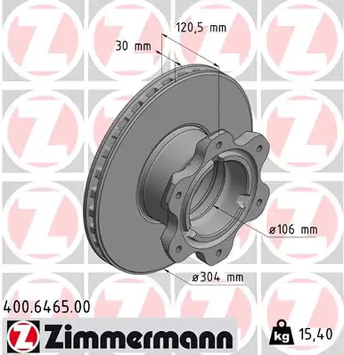 спирачен диск ZIMMERMANN 400.6465.00