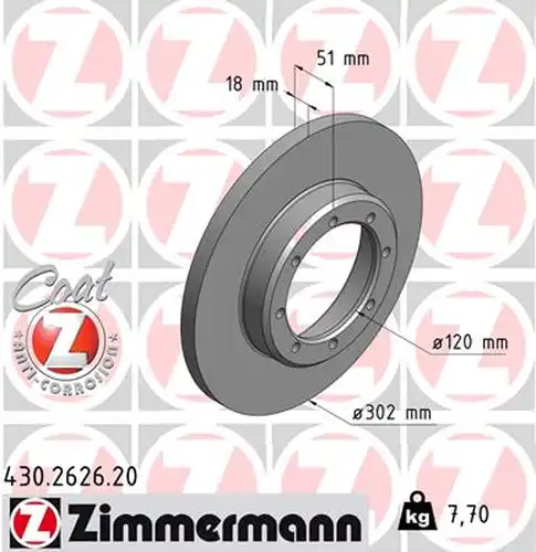 спирачен диск ZIMMERMANN 430.2626.20