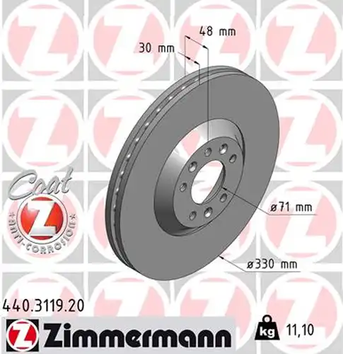 спирачен диск ZIMMERMANN 440.3119.20