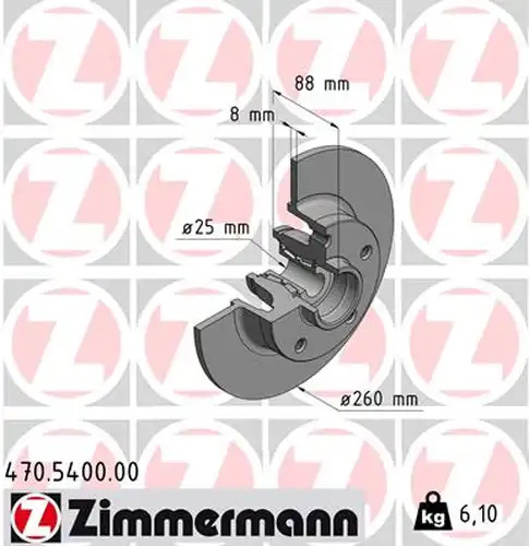 спирачен диск ZIMMERMANN 470.5400.00