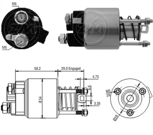 магнитен превключвател, стартер ZM ZM 1-397