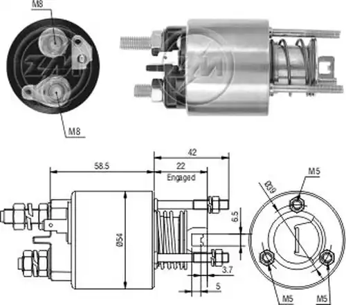 магнитен превключвател, стартер ZM ZM 1-595