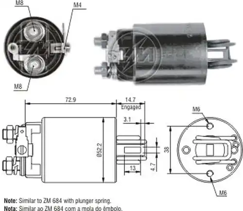 магнитен превключвател, стартер ZM ZM 1-684