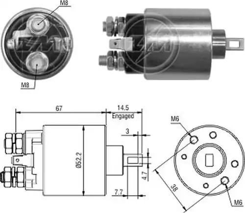 магнитен превключвател, стартер ZM ZM 1-716