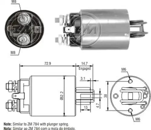 магнитен превключвател, стартер ZM ZM 1-784