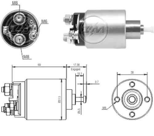 магнитен превключвател, стартер ZM ZM 1-961