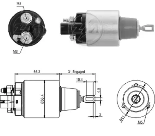 магнитен превключвател, стартер ZM ZM 1-979