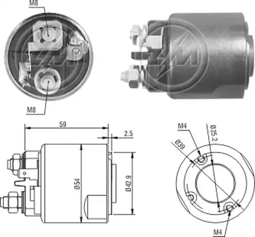 магнитен превключвател, стартер ZM ZM 2-491