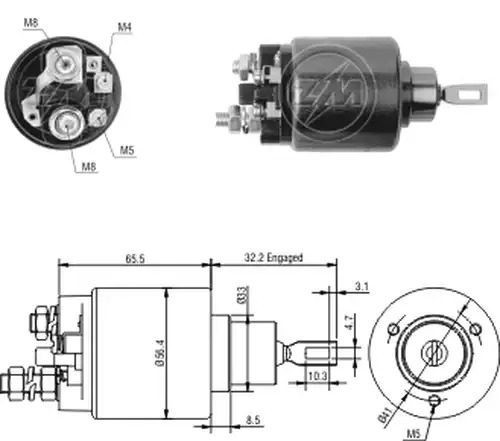 магнитен превключвател, стартер ZM ZM 2-571