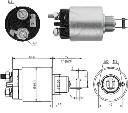 магнитен превключвател, стартер ZM ZM 2-579