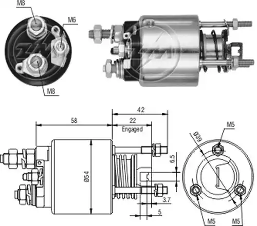 магнитен превключвател, стартер ZM ZM 2-595