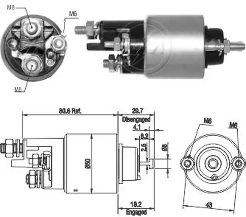 магнитен превключвател, стартер ZM ZM 2-708