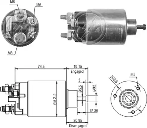 магнитен превключвател, стартер ZM ZM 2-860