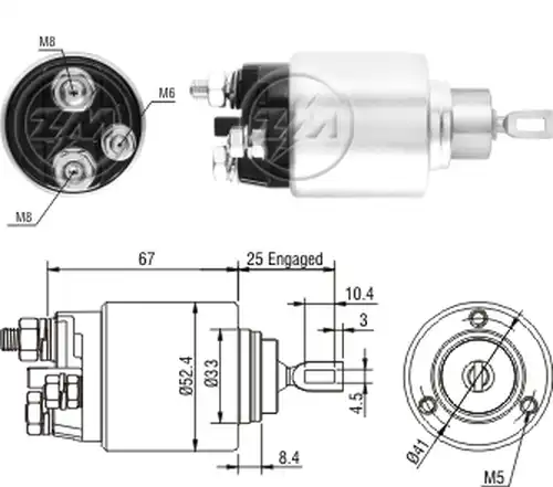 магнитен превключвател, стартер ZM ZM 3-381